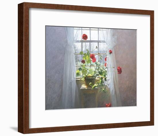 Red Geraniums (small)-Peter   Poskas-Framed Art Print