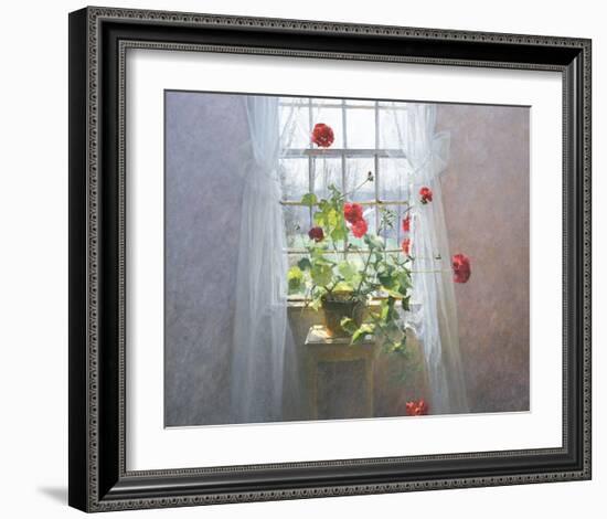 Red Geraniums (small)-Peter   Poskas-Framed Art Print