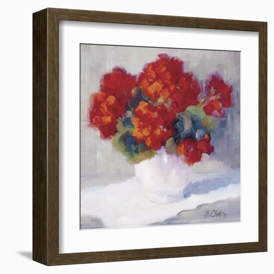 Red Geraniums-B^ Oliver-Framed Art Print