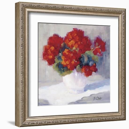 Red Geraniums-B^ Oliver-Framed Giclee Print