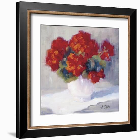 Red Geraniums-B^ Oliver-Framed Giclee Print