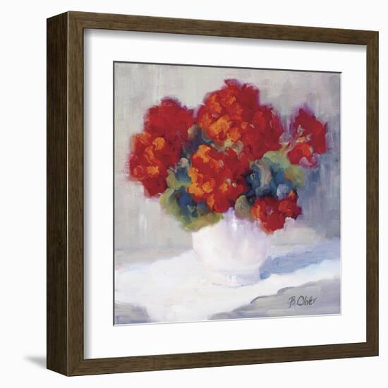 Red Geraniums-B^ Oliver-Framed Giclee Print