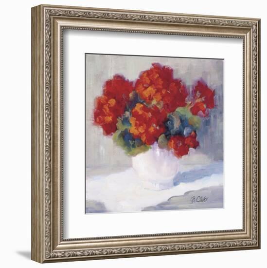 Red Geraniums-Bunny Oliver-Framed Art Print