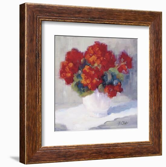 Red Geraniums-Bunny Oliver-Framed Art Print