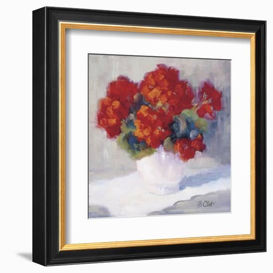 Red Geraniums-Bunny Oliver-Framed Art Print