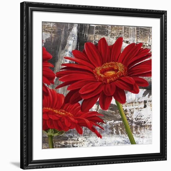 Red Gerberas II-Jenny Thomlinson-Framed Art Print