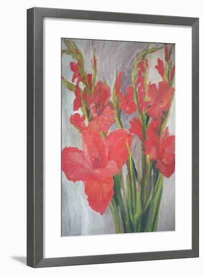 Red Gladioli-Margaret Norris-Framed Giclee Print