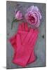 Red Gloves and Rose-Den Reader-Mounted Photographic Print