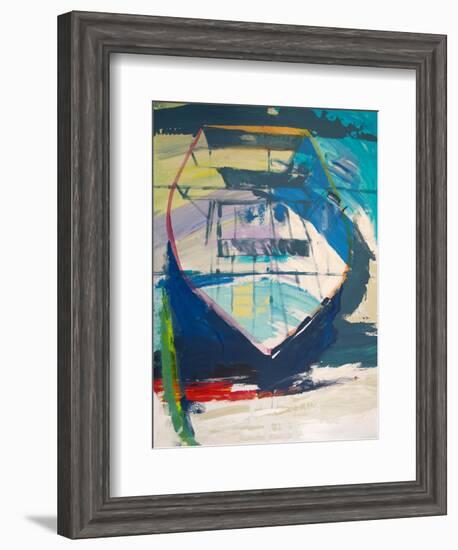 Red Green Skiff-Beth A. Forst-Framed Art Print