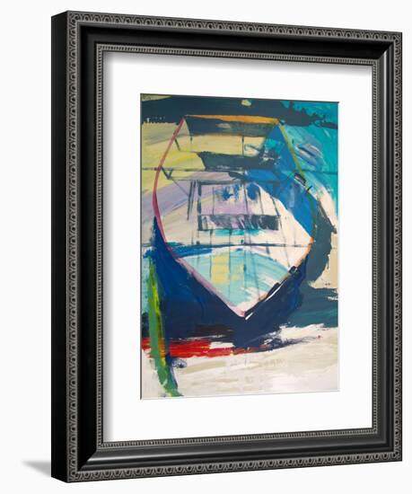 Red Green Skiff-Beth A. Forst-Framed Art Print