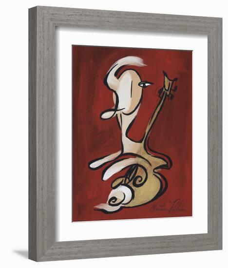 Red Guitarist-Christian Pavlakis-Framed Giclee Print