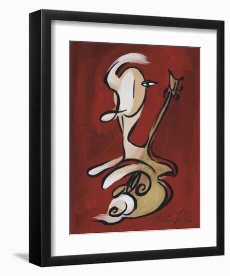 Red Guitarist-Christian Pavlakis-Framed Giclee Print