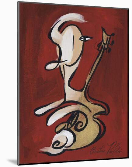 Red Guitarist-Christian Pavlakis-Mounted Giclee Print