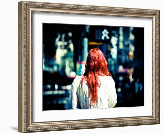 Red Hair and Bokeh-Sharon Wish-Framed Photographic Print