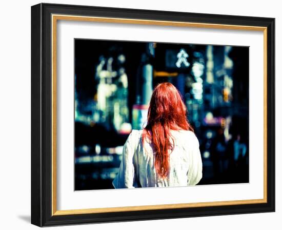 Red Hair and Bokeh-Sharon Wish-Framed Photographic Print