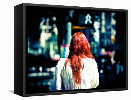 Red Hair and Bokeh-Sharon Wish-Framed Premier Image Canvas
