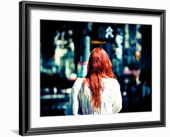 Red Hair and Bokeh-Sharon Wish-Framed Photographic Print