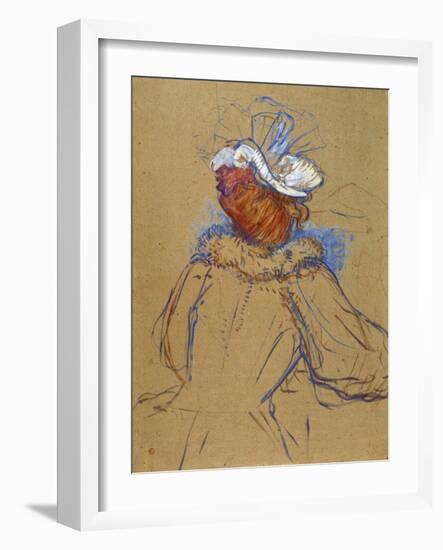 Red Haired Woman Seen from Behind, 1891-Henri de Toulouse-Lautrec-Framed Giclee Print