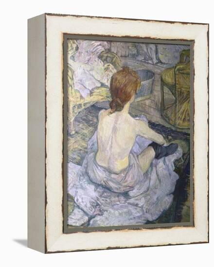 Red Head or to ilet-Henri de Toulouse-Lautrec-Framed Stretched Canvas