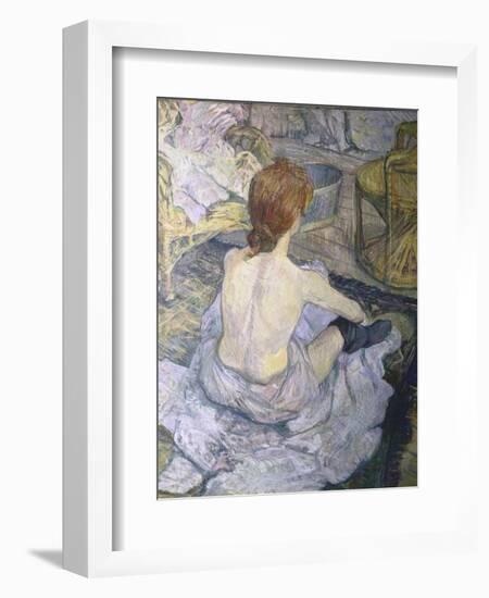 Red Head or to ilet-Henri de Toulouse-Lautrec-Framed Art Print