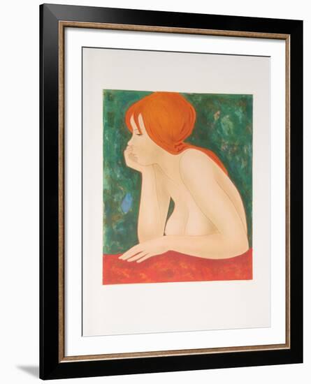 Red Head-Alain Bonnefoit-Framed Collectable Print