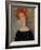 Red Head-Amedeo Modigliani-Framed Premium Giclee Print