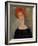 Red Head-Amedeo Modigliani-Framed Premium Giclee Print