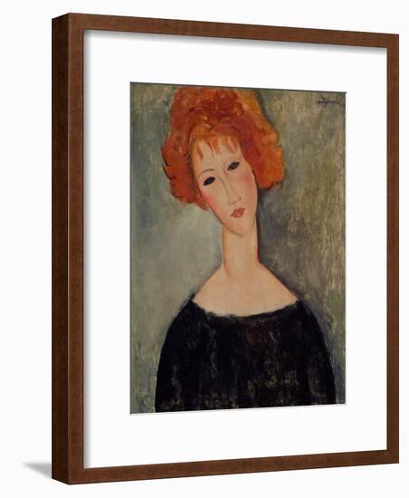 Red Head-Amedeo Modigliani-Framed Giclee Print