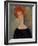 Red Head-Amedeo Modigliani-Framed Giclee Print