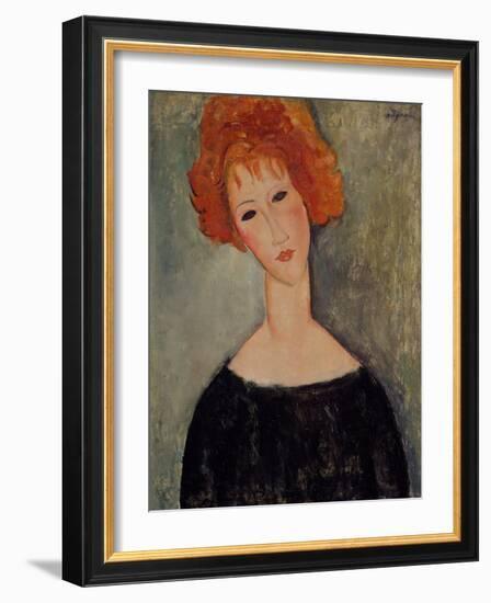 Red Head-Amedeo Modigliani-Framed Giclee Print