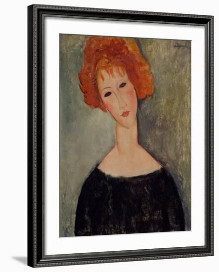 Red Head-Amedeo Modigliani-Framed Giclee Print