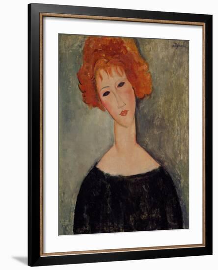 Red Head-Amedeo Modigliani-Framed Giclee Print