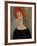 Red Head-Amedeo Modigliani-Framed Giclee Print