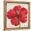 Red Hibiscus-Patricia Pinto-Framed Stretched Canvas