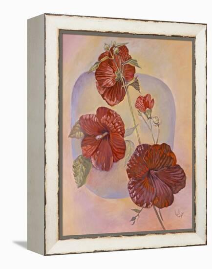 Red Hibiscus-Judy Mastrangelo-Framed Premier Image Canvas