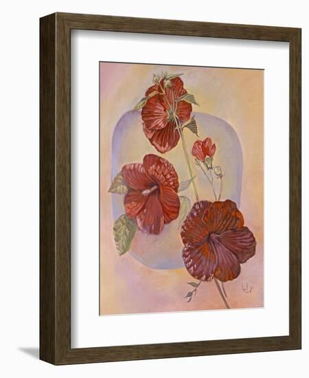 Red Hibiscus-Judy Mastrangelo-Framed Giclee Print