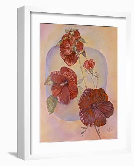 Red Hibiscus-Judy Mastrangelo-Framed Giclee Print