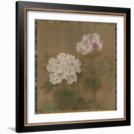 Red Hibiscuses (Set of Two Hanging Scroll), 1197-Li Di-Framed Giclee Print