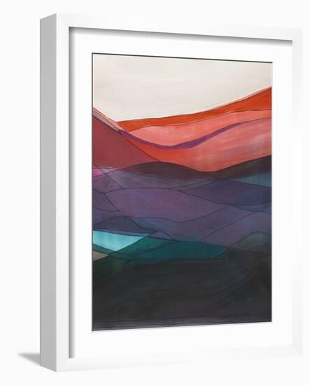 Red Hills II-Jodi Fuchs-Framed Art Print