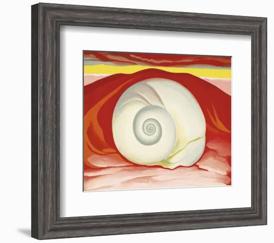 Red Hills with White Shell, c.1938-Georgia O'Keeffe-Framed Art Print