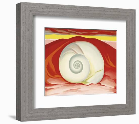 Red Hills with White Shell, c.1938-Georgia O'Keeffe-Framed Art Print