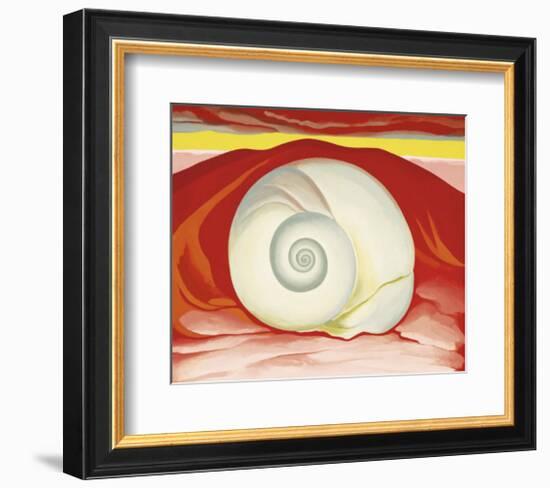 Red Hills with White Shell, c.1938-Georgia O'Keeffe-Framed Art Print