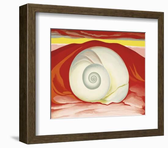 Red Hills with White Shell, c.1938-Georgia O'Keeffe-Framed Art Print