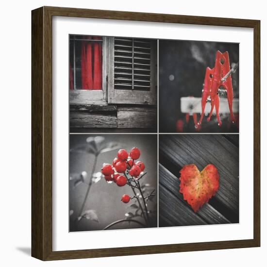 Red Hints Four Pack-Gail Peck-Framed Art Print