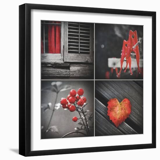 Red Hints Four Pack-Gail Peck-Framed Art Print