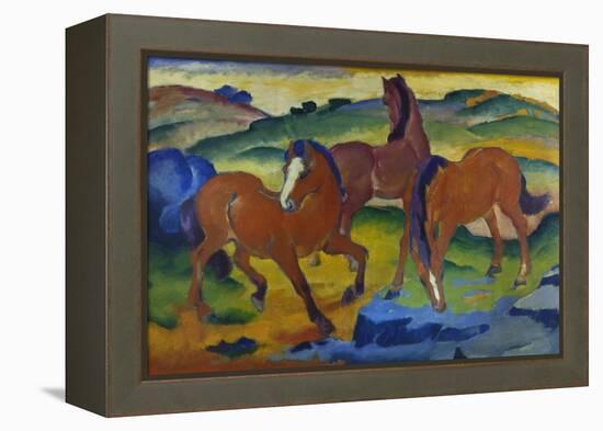 Red Horses (Grazing Horses Iv.), 1911-Franz Marc-Framed Premier Image Canvas