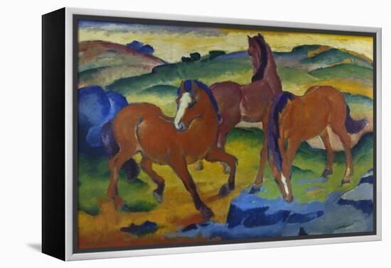 Red Horses (Grazing Horses Iv.), 1911-Franz Marc-Framed Premier Image Canvas
