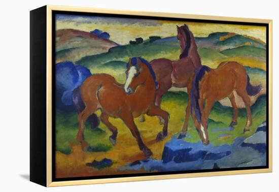 Red Horses (Grazing Horses Iv.), 1911-Franz Marc-Framed Premier Image Canvas