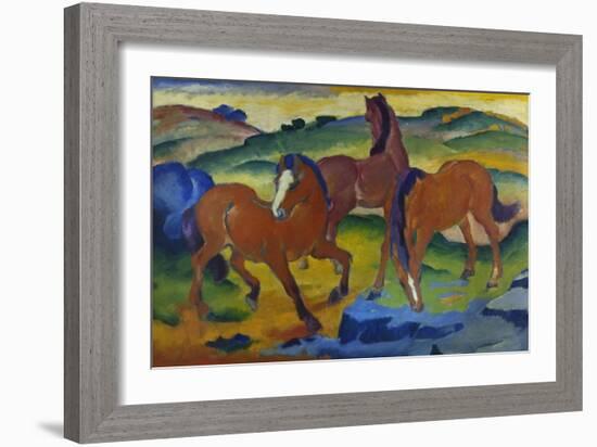 Red Horses (Grazing Horses Iv.), 1911-Franz Marc-Framed Giclee Print