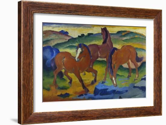 Red Horses (Grazing Horses Iv.), 1911-Franz Marc-Framed Giclee Print